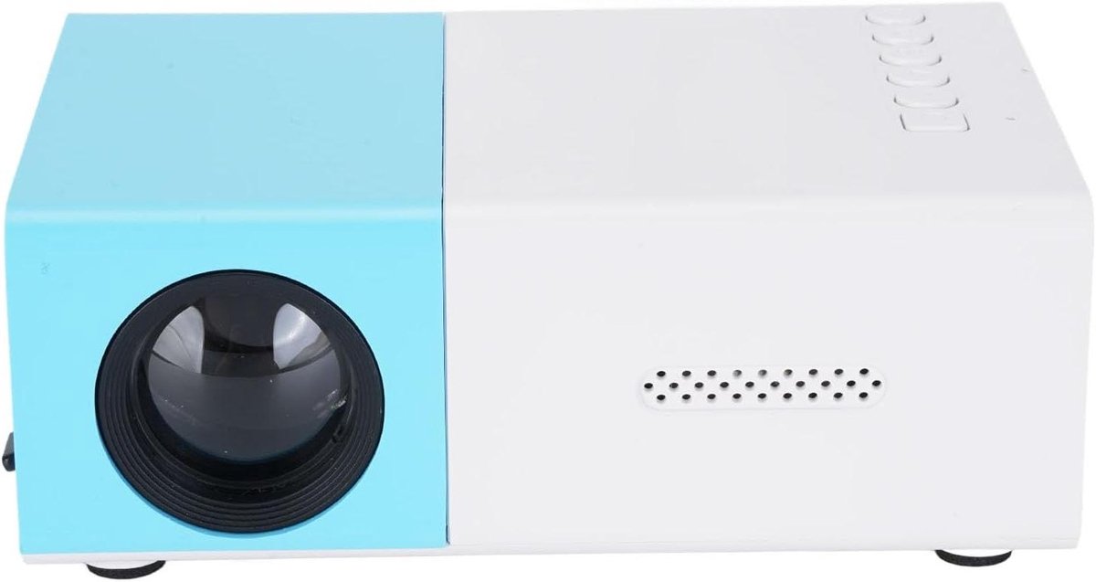 Draagbare Projector - Mini Beamer - Thuisbioscoop Creëren - Draadloze Schermspiegeling - Tot 100 Inch - Blauw Wit