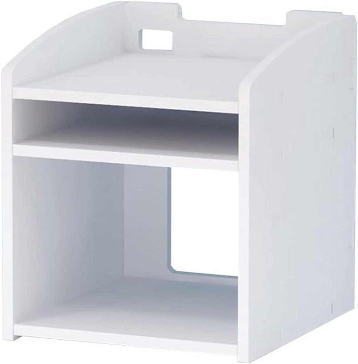 Printer Tafel - Opbergrek Bureau - Kantoor Organiseren - Stabiele Constructie - 3 Lagen - Zwart