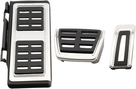 Pedaalhoezen Set - Auto Pedaal - Verbeter Rijervaring - Antislip Rubber - Roestvrij Staal - Zilver — afbeelding 4