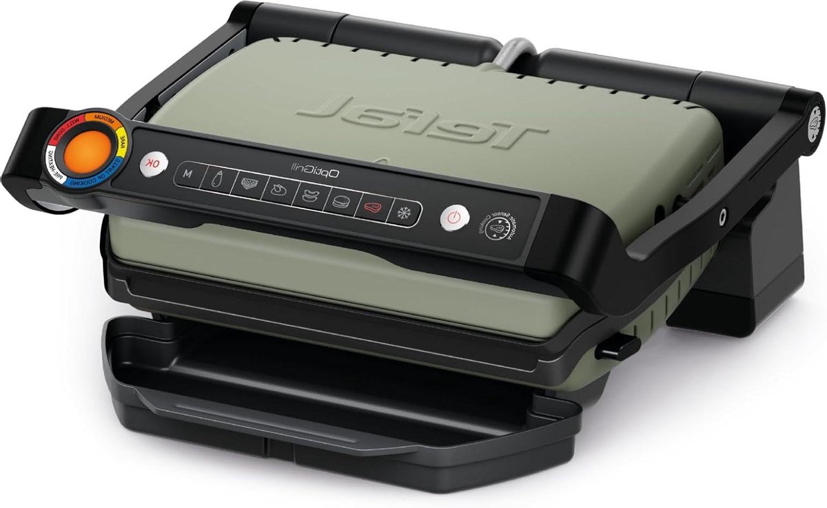 Intelligente contactgrill - Elektrische grill - Perfect grillen - Automatische programma's - 2000 watt - Groen