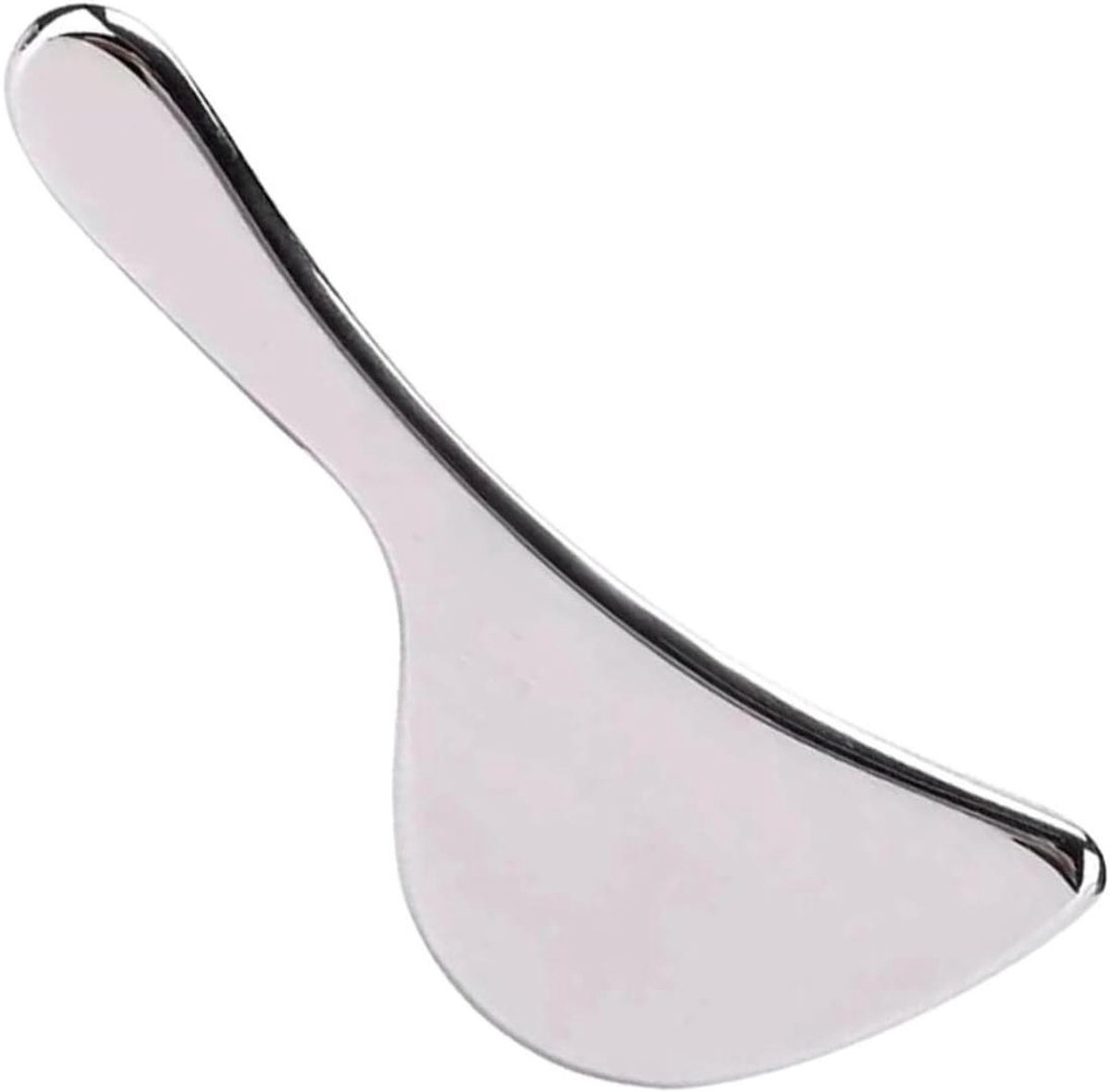 Gezichtsmassage Tool - Schraapplank Lichaam - Spierontspanning Lichaam - Roestvrij Staal - 13 cm - Zilver