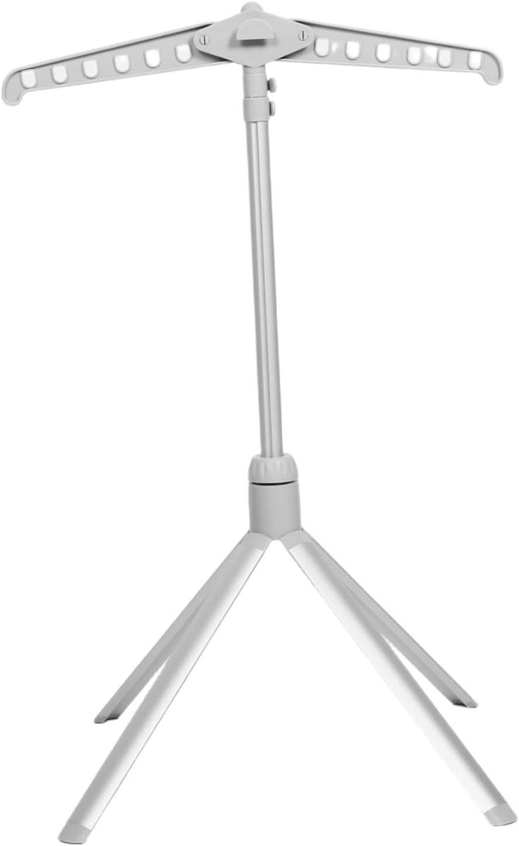 Kledingstomer Standaard - Kledingrek Droogrek - Kleding Stomen - Inklapbaar Draagbaar - 147 cm Hoog - Grijs