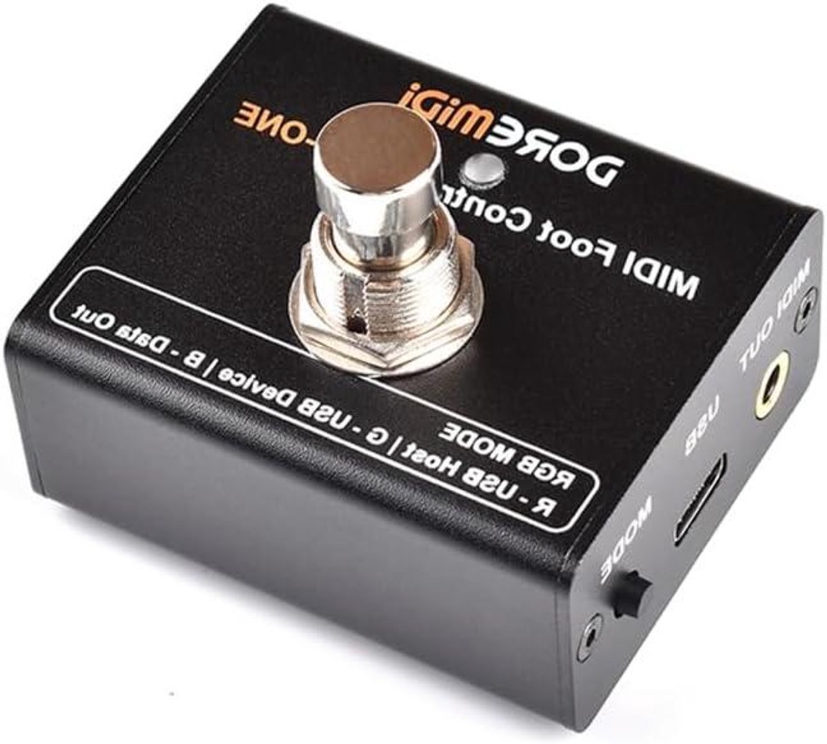MIDI Voetcontroller - Gitaar Effecten - Muziek Maken - Plug and Play - 14 x 9.5 cm - Zwart