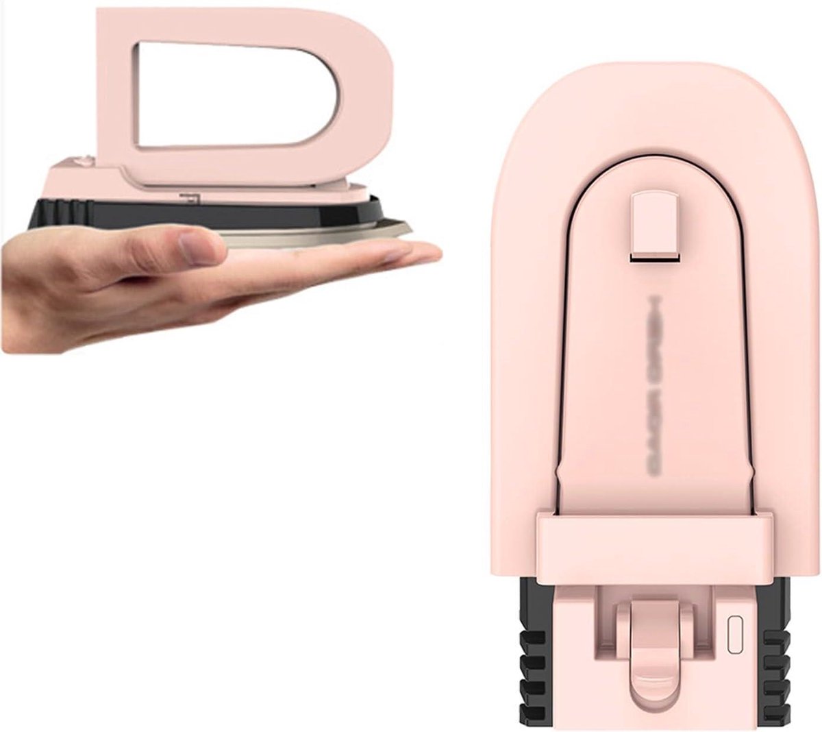 Mini Reisstrijkijzer - Stoomstrijkijzer Draagbaar - Kreukels Verwijderen - Snel Voorverwarmen - 220 Watt - Roze