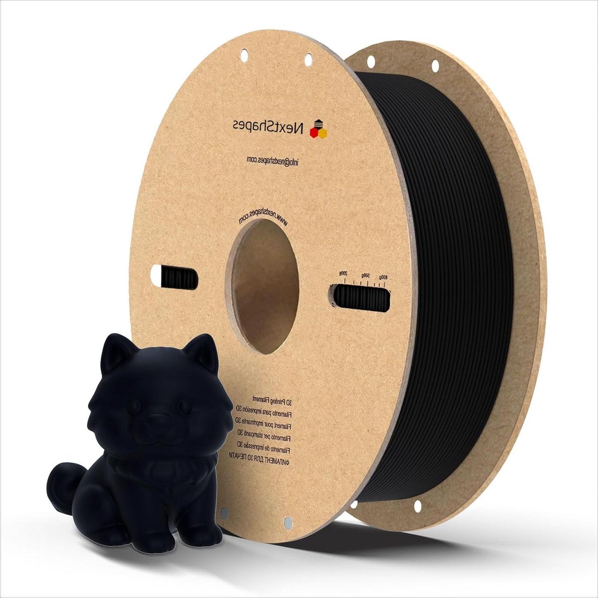 3D Printer Filament - PETG Materiaal - Model Creëren - Elegante Matte Afwerking - 1.75mm 1kg - Zwart
