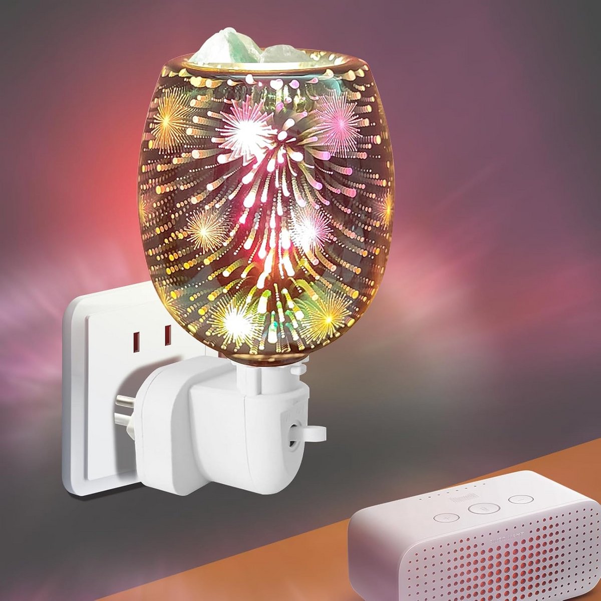 Elektrische Geurlamp en Waxwarmer voor Stopcontact met Warm Licht