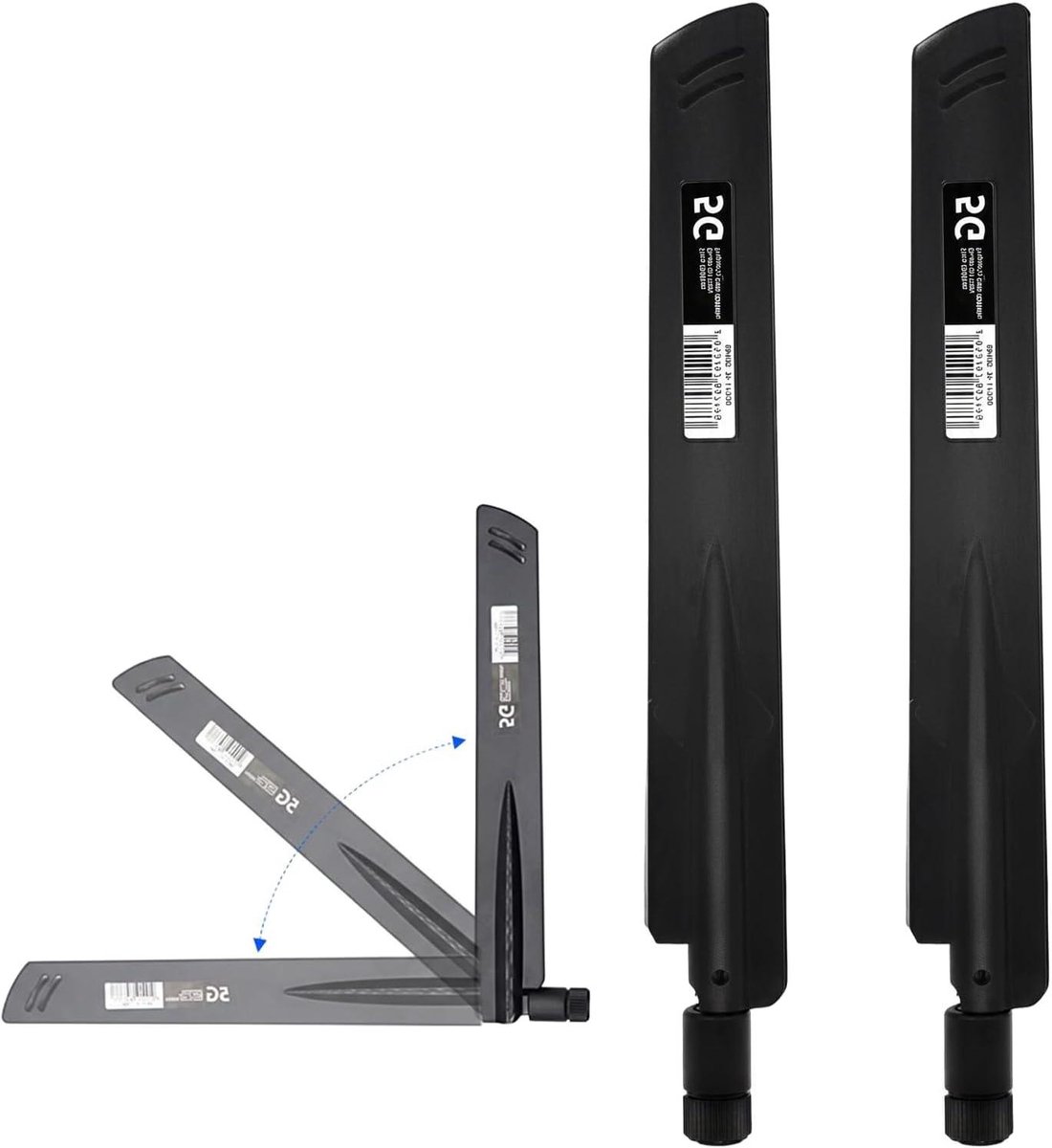 Wifi Antenne - Omnidirectionele Antenne - Signaal Verbeteren - 18dBi Versterking - 2 stuks - Zwart