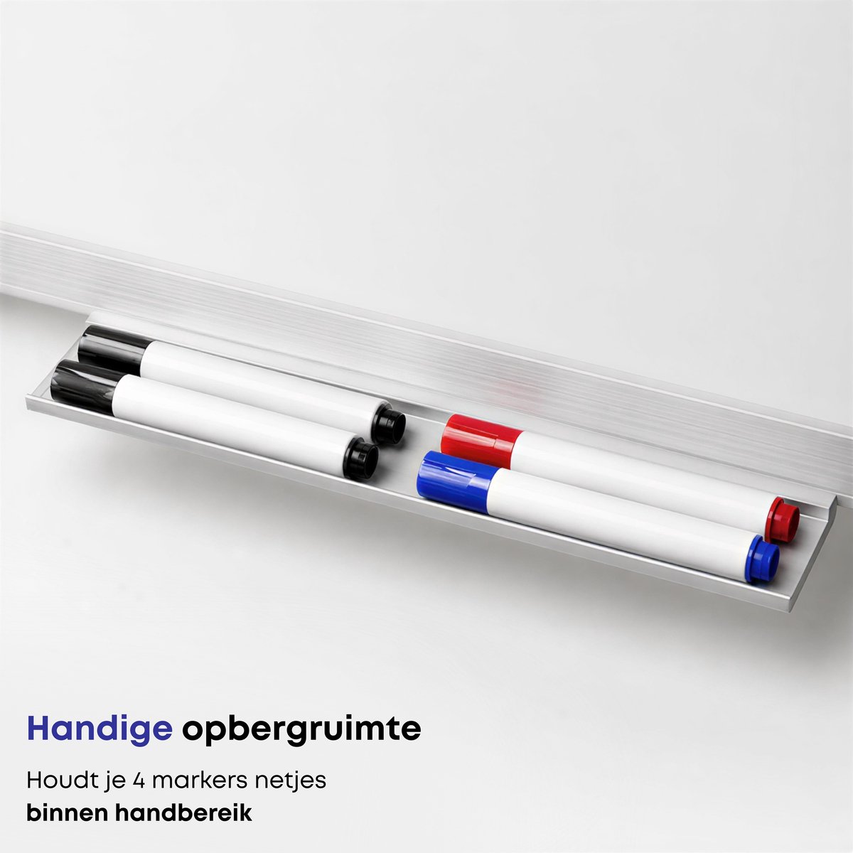 ACAZA Whiteboard - Magnetisch - 70 x 100 cm - Magneetbord - Weekplanner - Inclusief 8 Magneten, 4 Stiften, Wisser en Pennenbakje - Whiteboard Stiften - Weekplanner Whiteboard - Maandplanner - Magneten Whiteboard - Memobord thumbnail 6