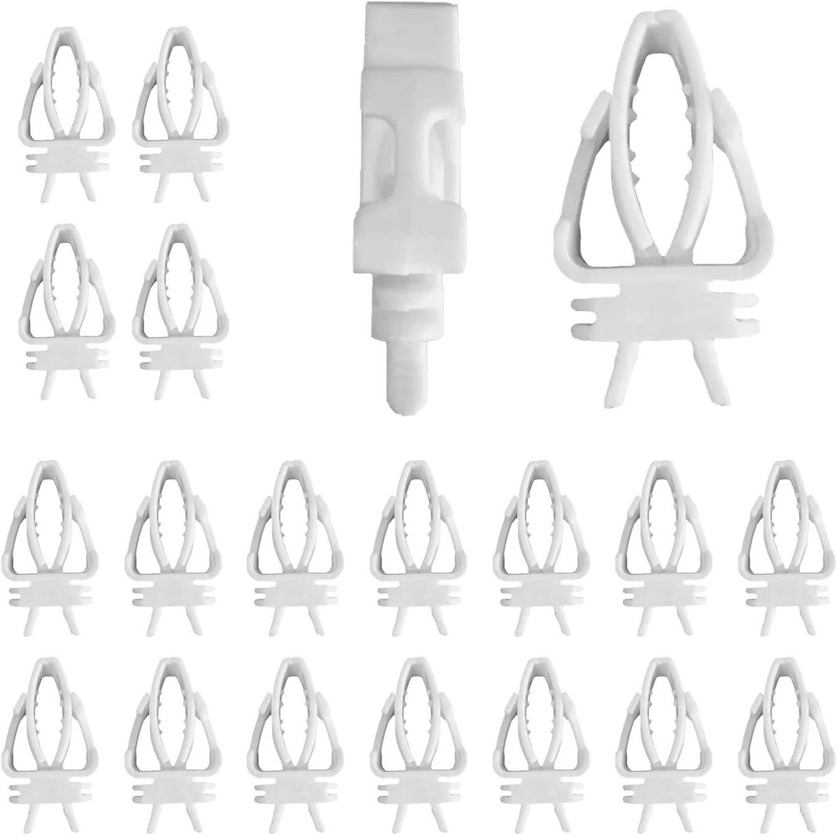 Vogelkooi Voedselhouders - Fruit Groente Clips - Vogels Voeren - Handbescherming Ontwerp - 20 Stuks - Wit