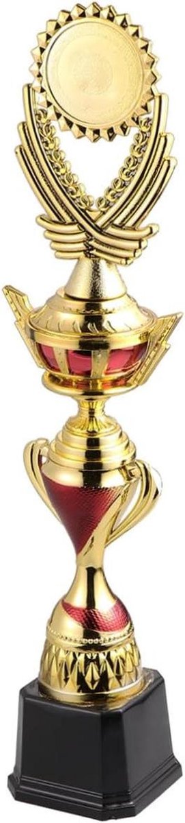 Trofee Beker Kinderen - Prijstrofee Award - Competitie Prijzen - Gouden Plastic Standaard - 37 cm - Goudkleurig