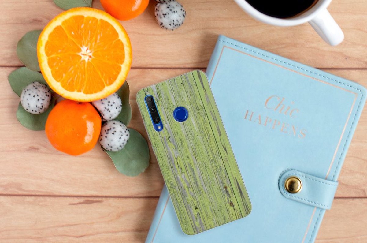 Honor 20 Lite Bumper Hoesje Green Wood