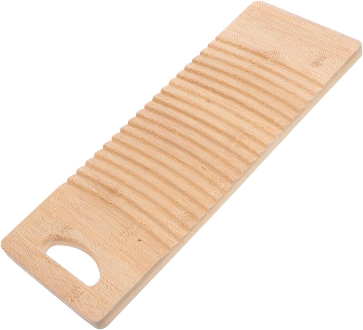 Waskwast Bamboe - Handwasbord Kleding - Kleding Reinigen - Verdikt Robuust Hout - 40 x 15 cm - Khaki