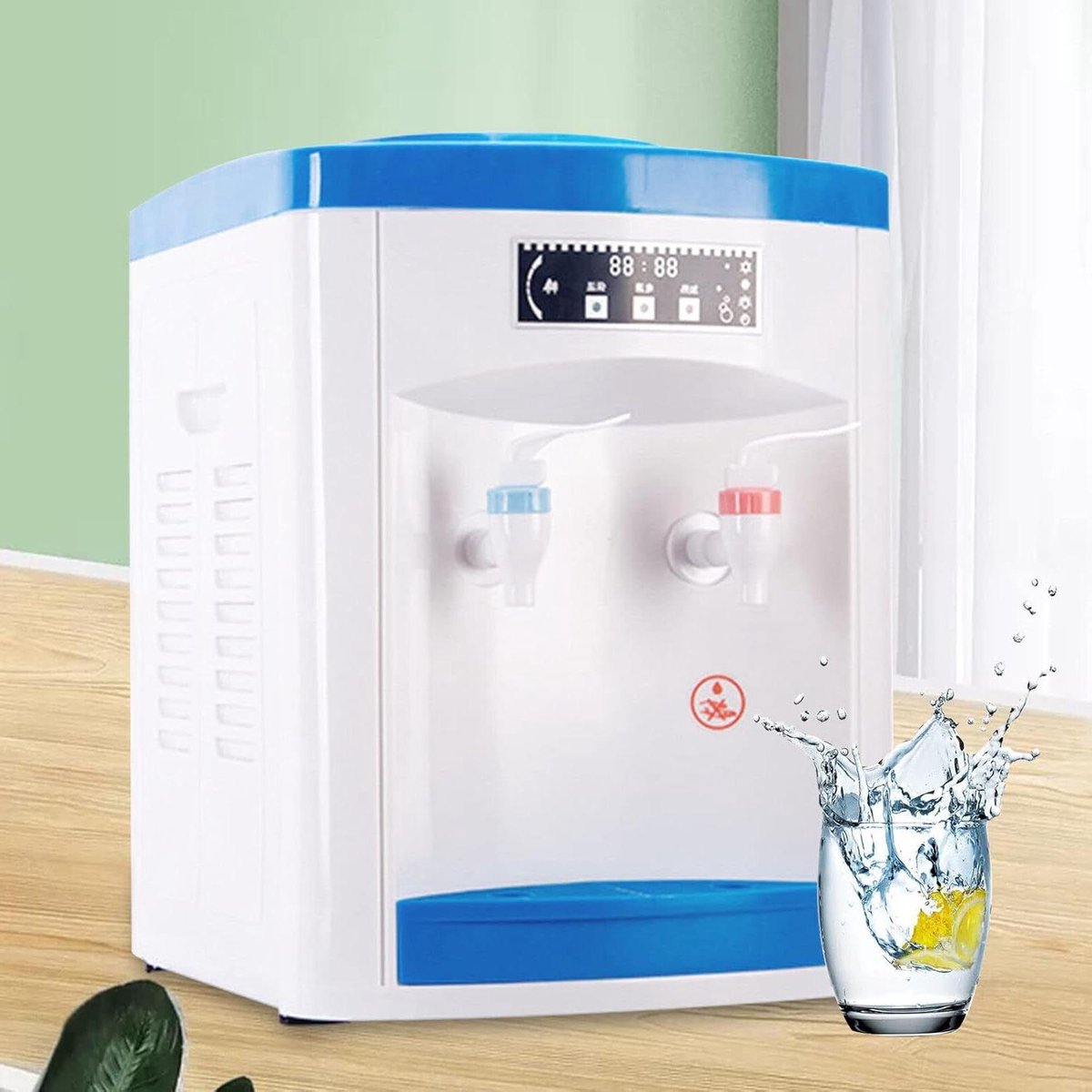 Waterdispenser - Apparaat - Drinken - Koel en warm - 5 liter - Wit blauw