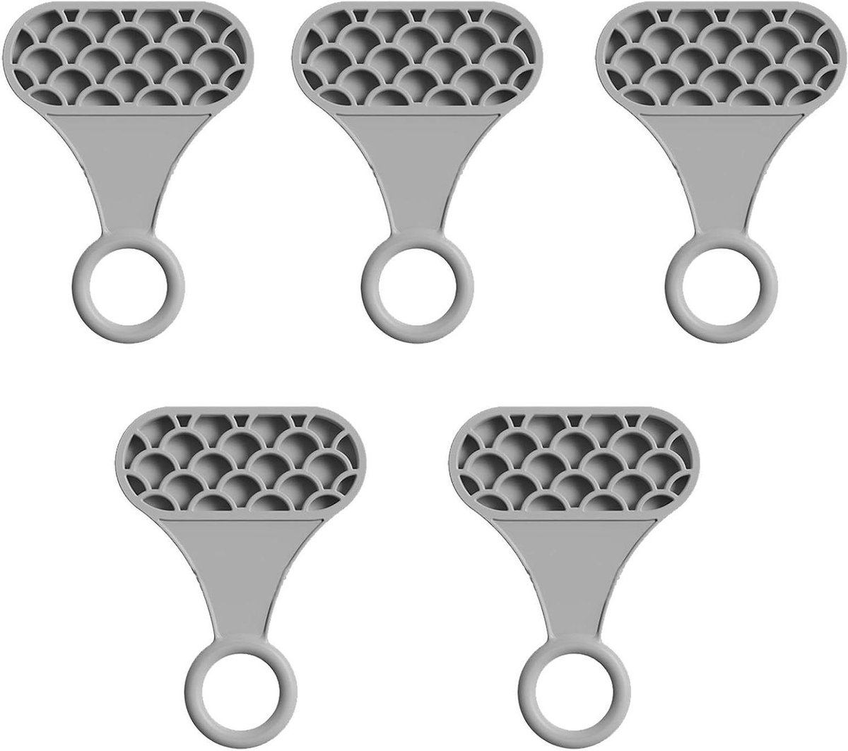 Toiletbrilhouder clip - Toiletopener hefgreep - Hygiënisch toiletbezoek - Contactloos deksel liften - 10 x 10 cm - Grijs
