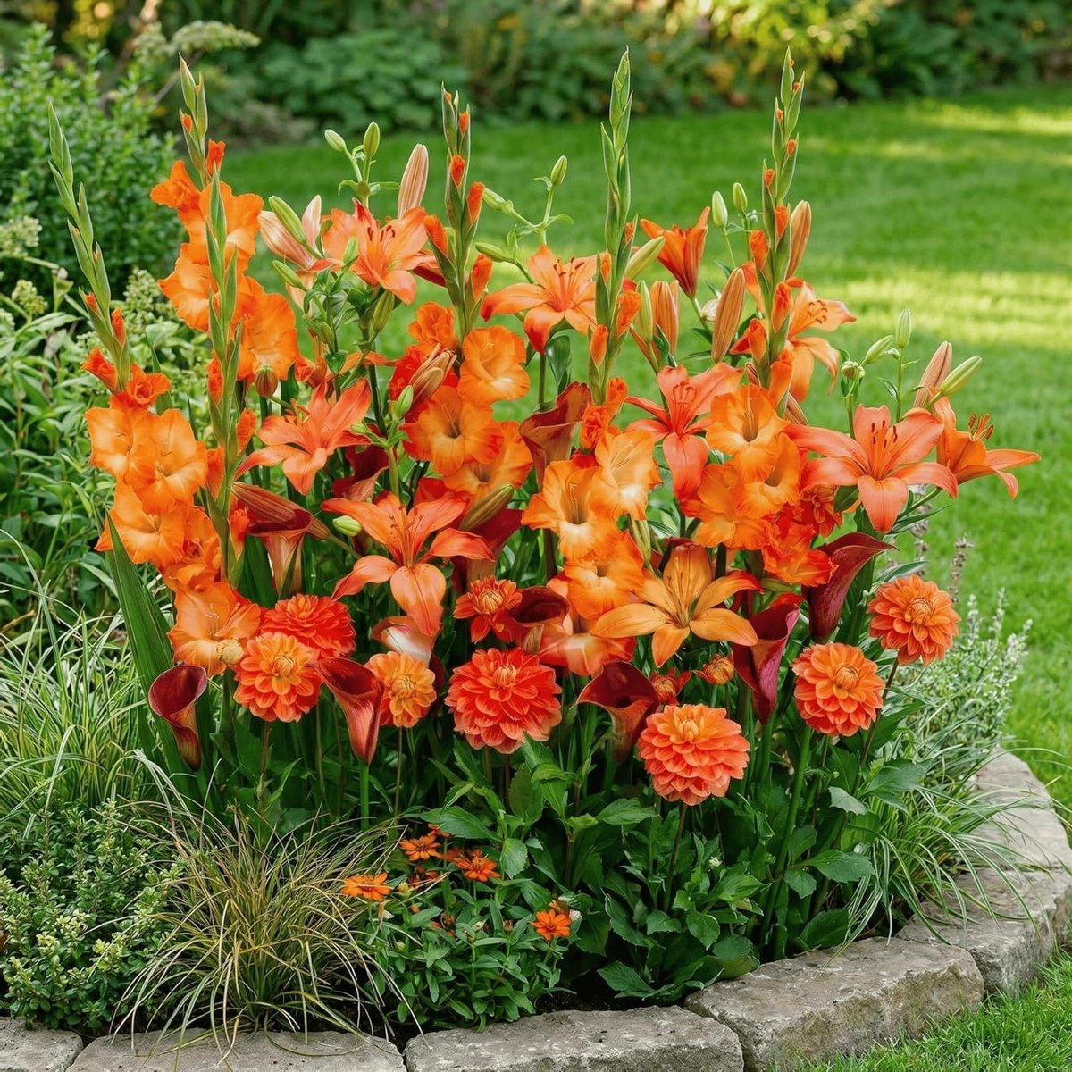 Zomerbloemen Bollen Mix - Bloembollen Tuin Mix - Kleurrijke Tuin Creëren - Exclusieve Nederlandse Kwaliteit - 25 Stuks - Oranje