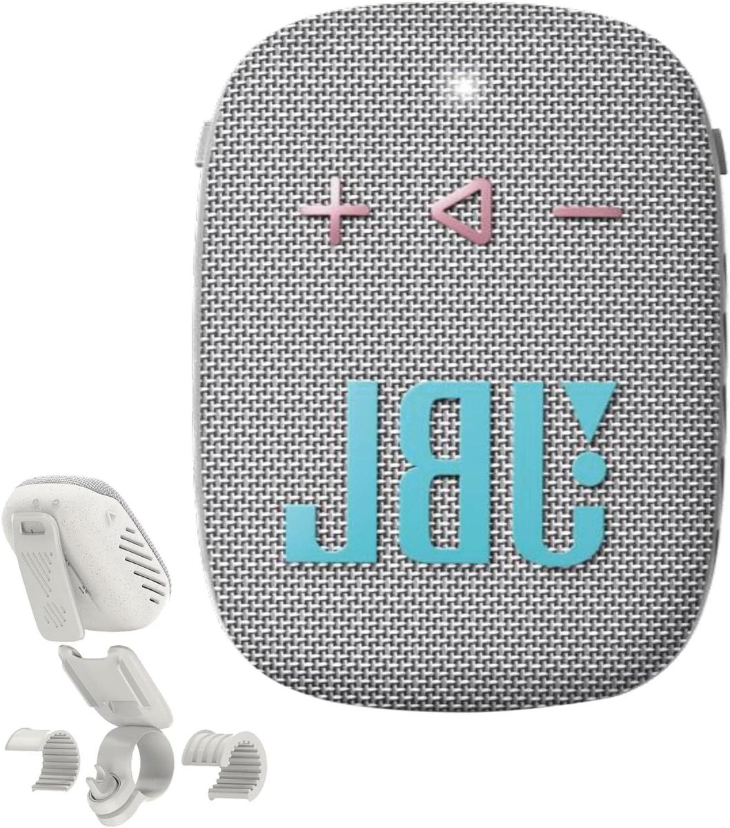 Draagbare Bluetooth Luidspreker - Fiets Speaker - Muziek Onderweg - Waterdicht en Stofdicht - 5W Vermogen - Grijs