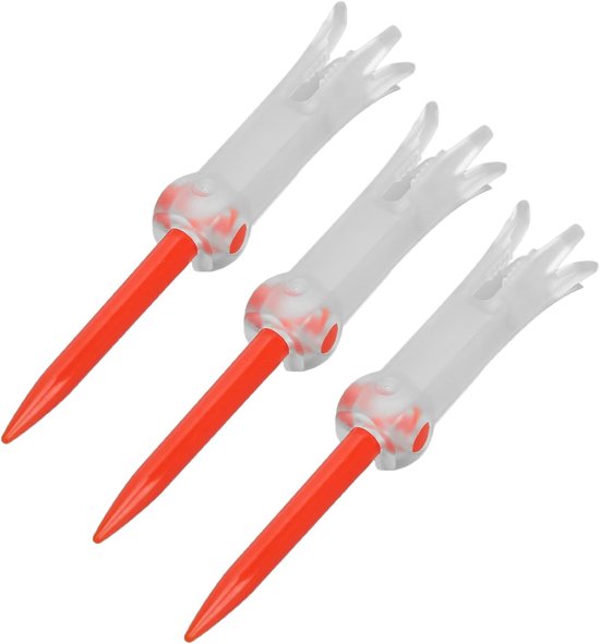 Opvouwbare Golf Tees - Oefen Accessoires - Golf Training - Multi-Angle Rotatie - 85mm 3 Stuks - Rood — afbeelding 4