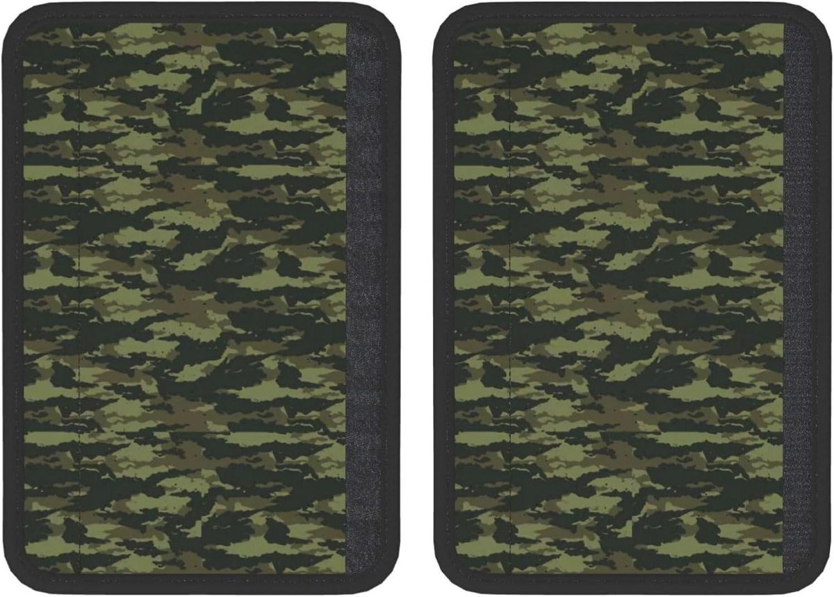 Autogordelkussens - Gordelhoezen - Comfortabel Reizen - Universeel Verstelbaar - 2 stuks - Camouflage