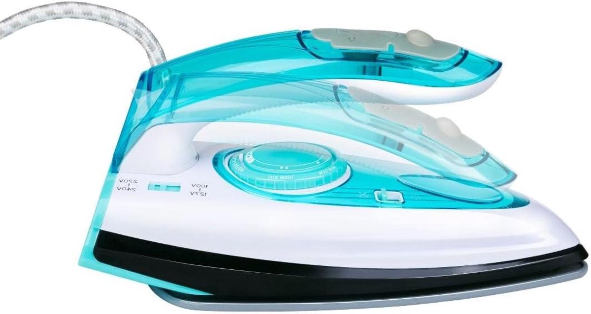 Reisstrijkijzer - Stoomstrijkijzer - Kreukvrij reizen - Dual voltage - Compact opvouwbaar - Wit