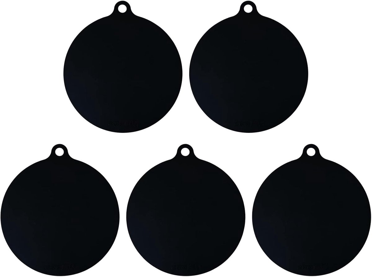 Kookplaat Beschermers - Inductie Mat - Kookplaat Beschermen - Antislip en Wasbaar - 5 Stuks - Zwart