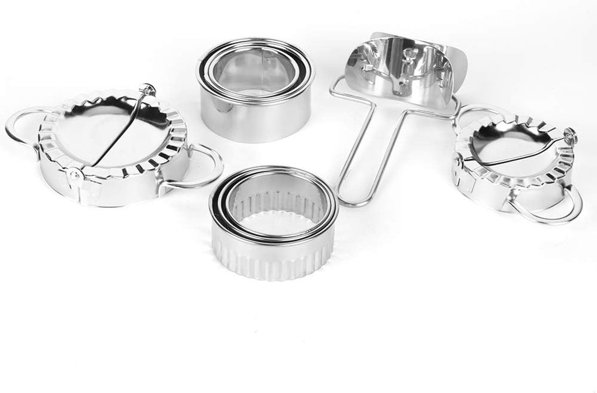 Knoedel Maker Set - Dumpling Vorm - Zelf Eten Maken - Roestvrij Staal - Verschillende Maten
