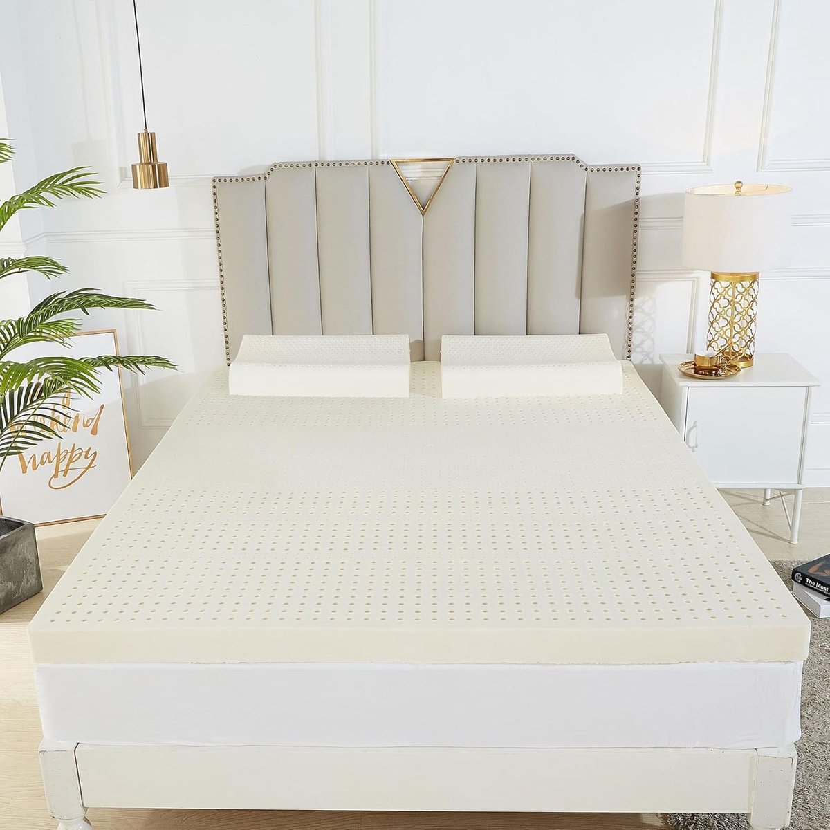 Latex Matras Topper - Natuurlijke Oplegger - Verbeter Slaapcomfort - Hoge Zuiverheid Latex