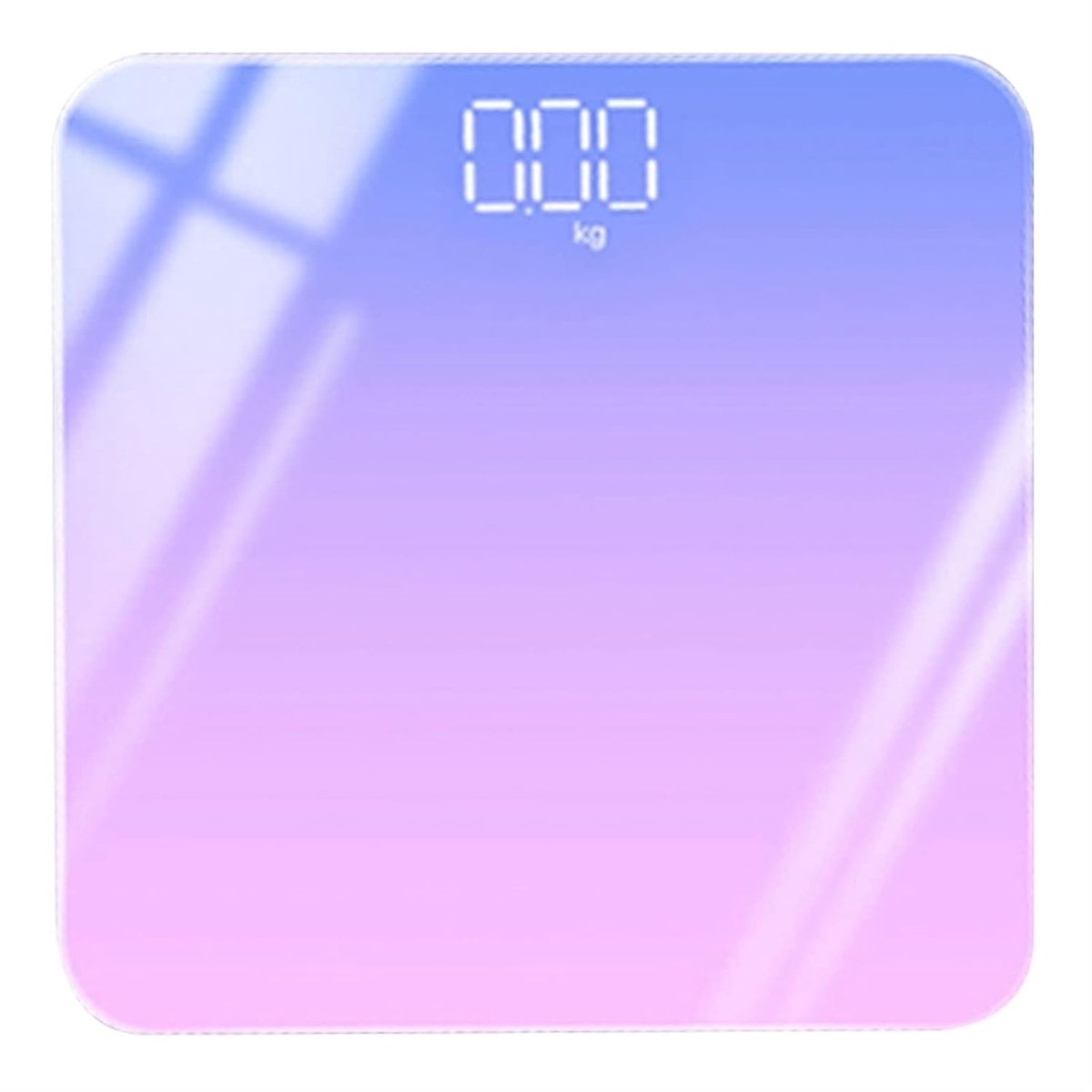 Digitale Personenweegschaal - Lichaamsweegschaal Badkamer - Gezondheid Monitoren - Hoge Precisie Meting - 180kg Capaciteit - Paars Blauw