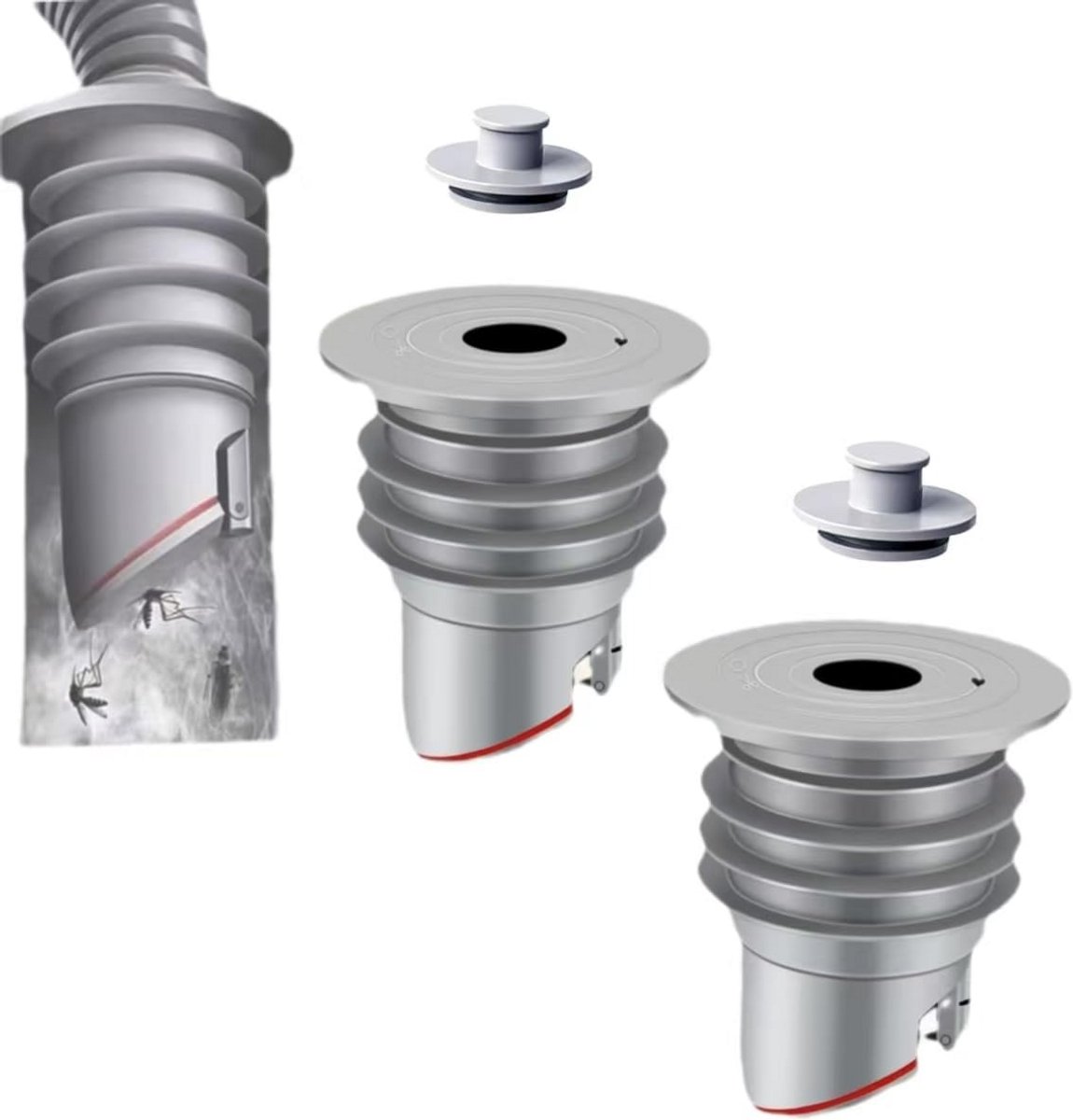 Geurremmende Afdichting voor Wasmachine Afvoerslang - 45-50 mm (2 Stuks)