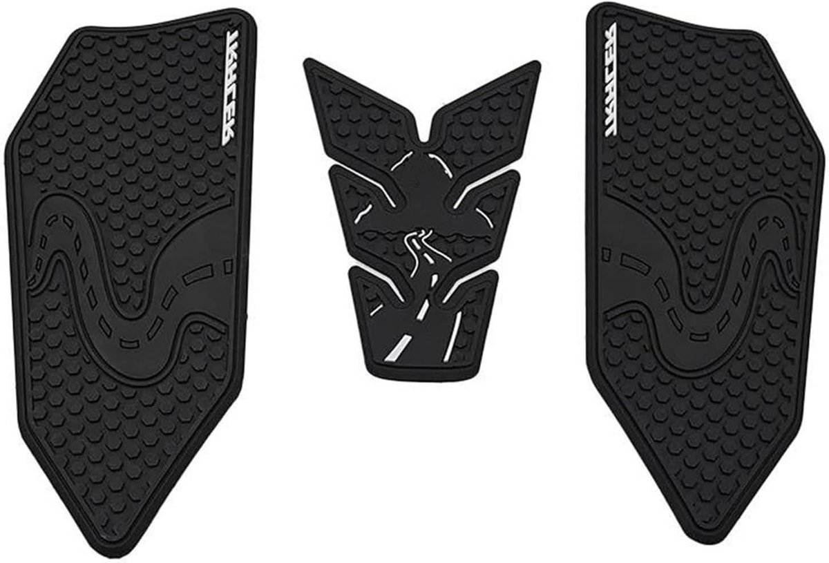 Motorfiets Tank Pads - Brandstof Bescherming - Verbeterde Grip - Waterdicht Rubber - One Size - Zwart