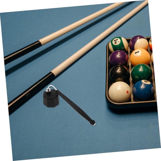 Krijthouder Keu - Poolkrijt Houder - Biljart Spel - Met Clip - 16 cm - Zwart — afbeelding 2