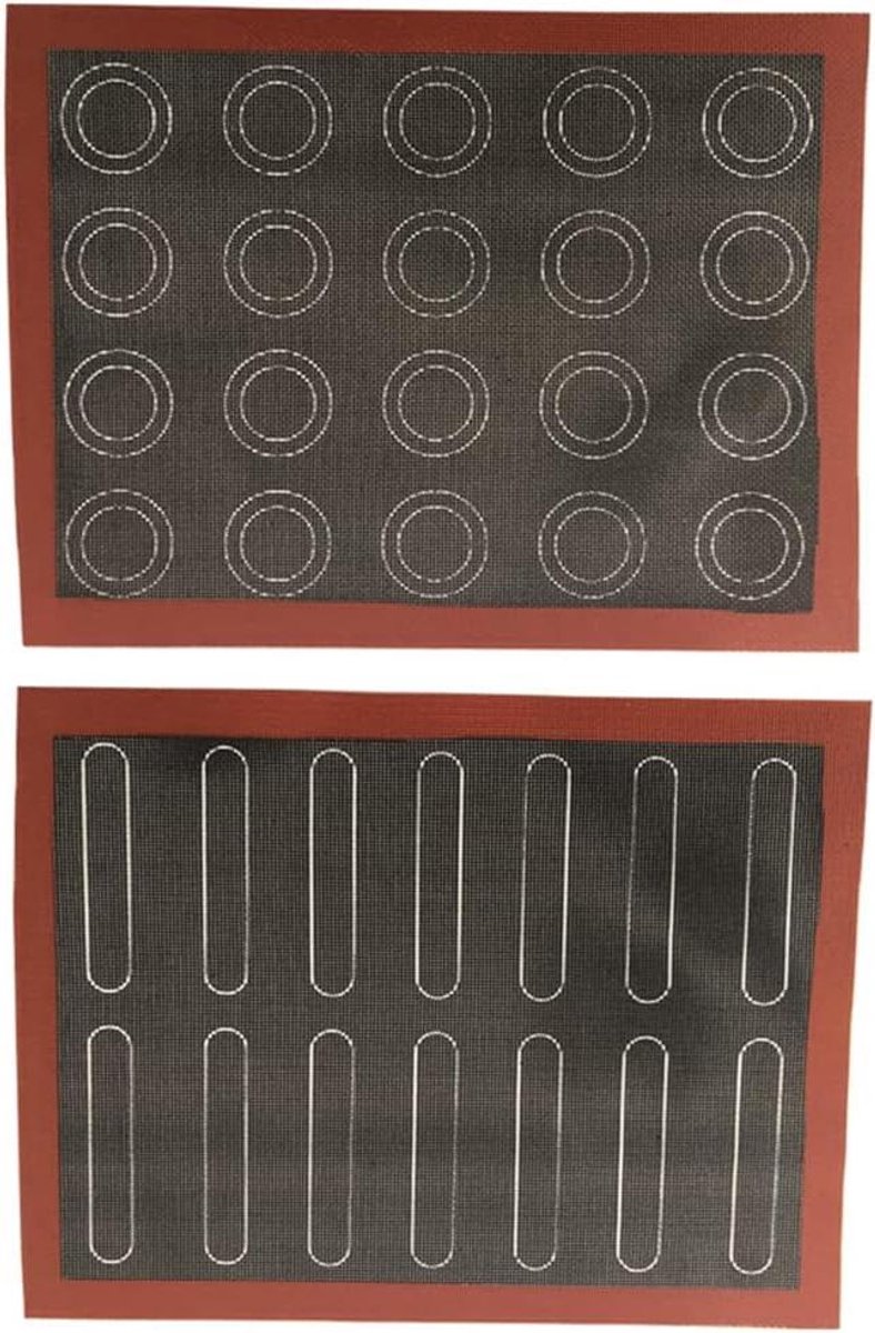 Bakmat Siliconen - Ovenmat Herbruikbaar - Bakken en Braden - Antiaanbaklaag - 30x40 cm - Grijs
