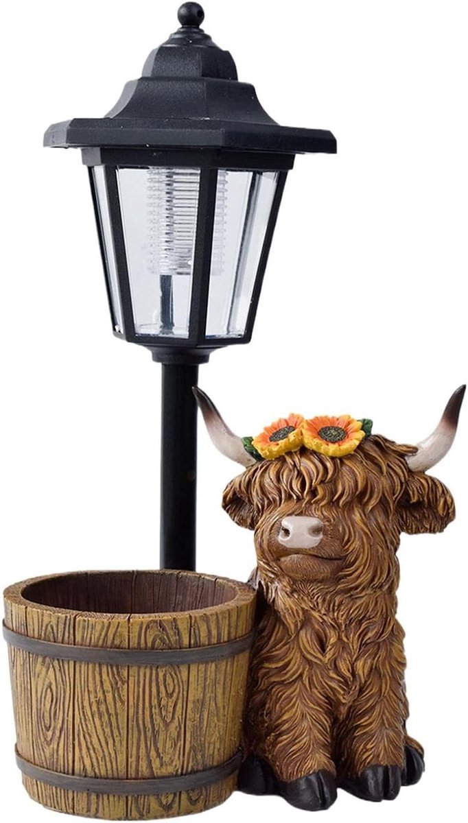 Solar Lantaarn Pot - Buitenlamp Decoratie - Tuin Verlichten - Geïntegreerde Plantenbak - 3