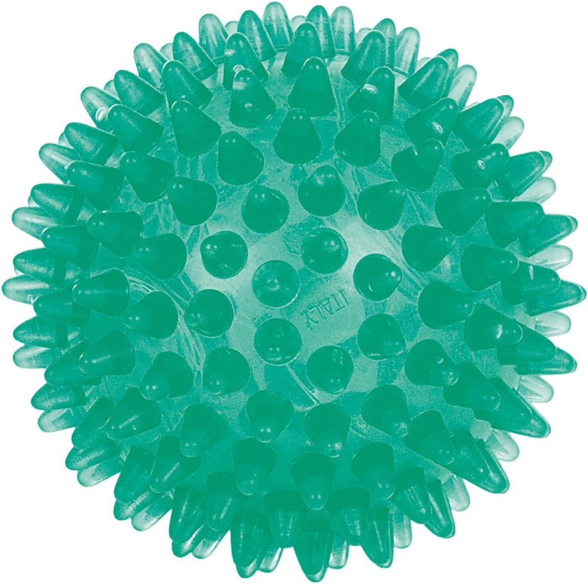 Massagebal met noppen voor zelfmassage en reflexologie 8 cm Groen
