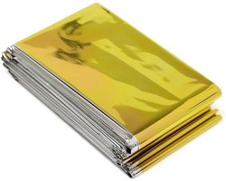 Reddingsdeken Set - Nooddeken Folie - Outdoor Overleven - Reflecteert Warmte - 30 Stuks - Zilver