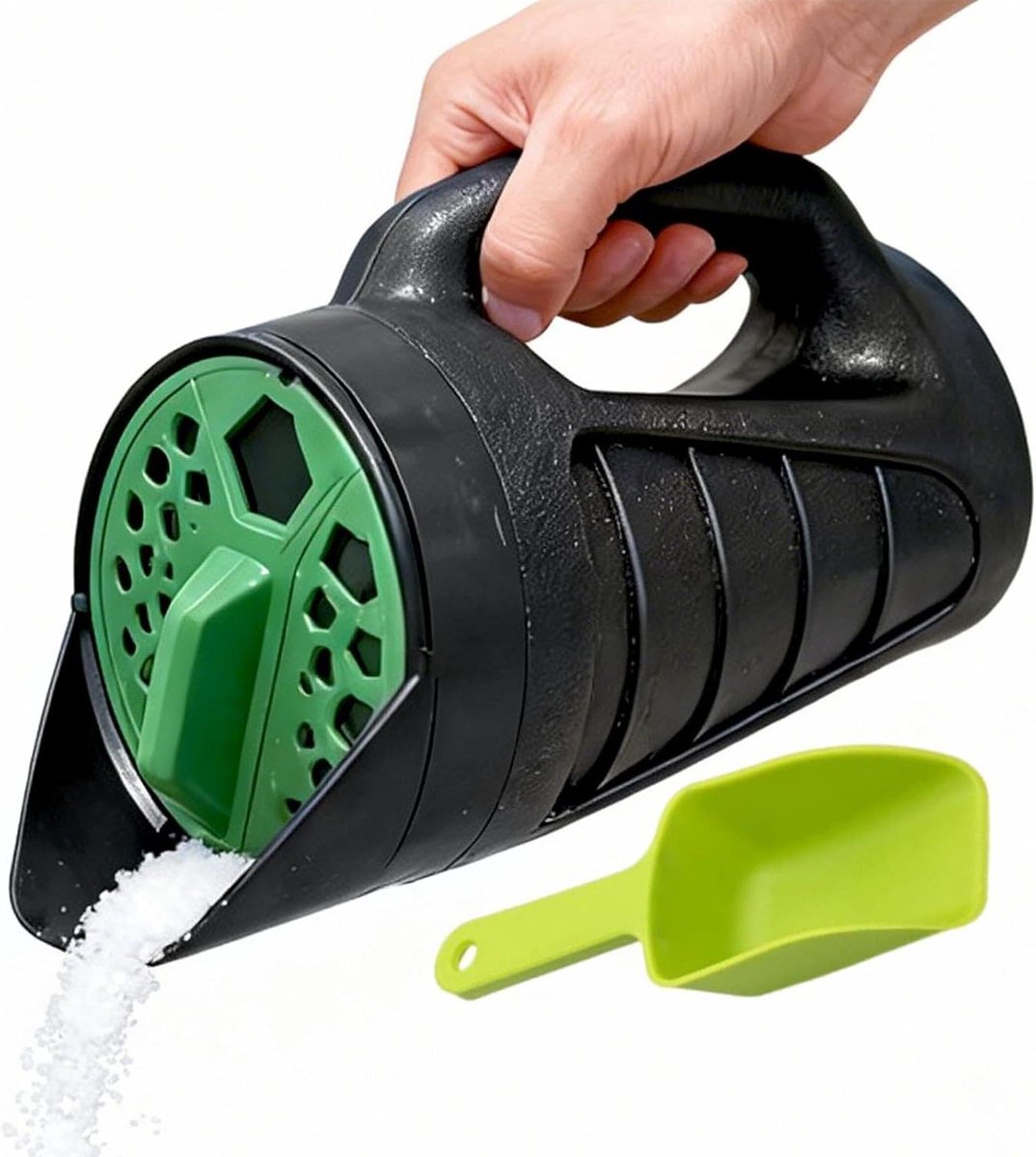 Strooiwagen - Handstrooier Gazon - Gelijkmatig Verdelen - Belastbaar ABS Ontwerp - 30 cm - Zwart
