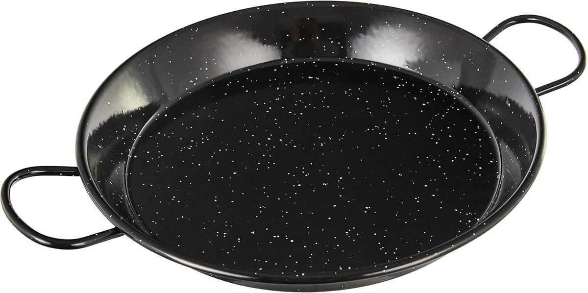 Gietijzeren Paella Pan 30cm Zwart Geschikt voor Alle Warmtebronnen Inclusief Inductie
