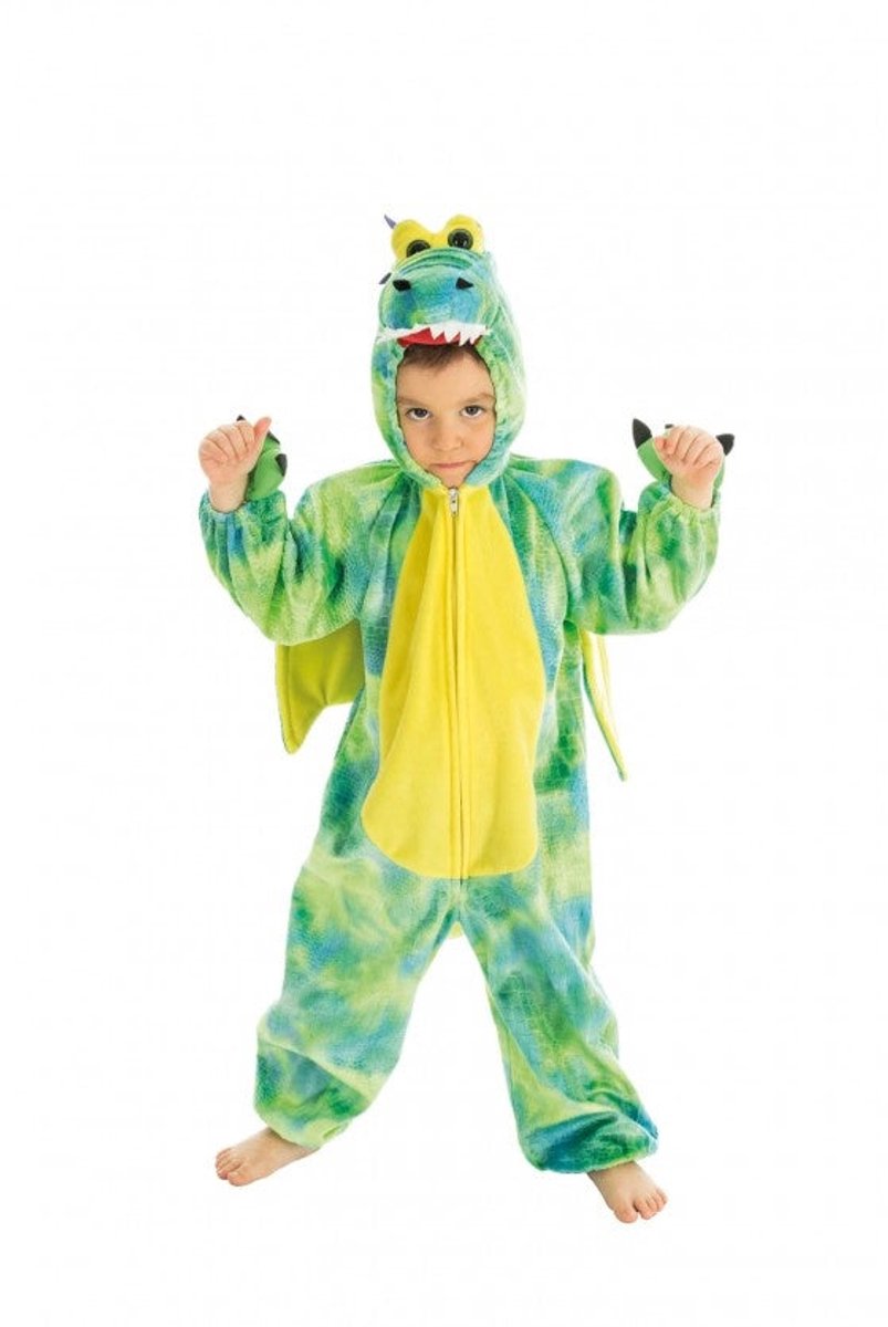 Groene Draken Onesie Kind - Maat 128