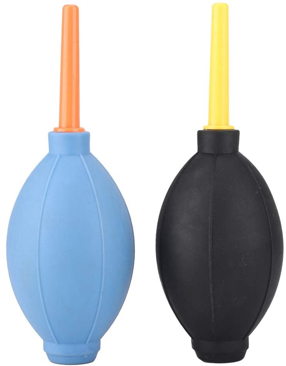 SPHProducts - Keyboard Cleaning Blower - Super Power - 2 Stuks - Rubber Ball - Stofverwijdering - Voor PC en Laptop - Blauw en Zwart