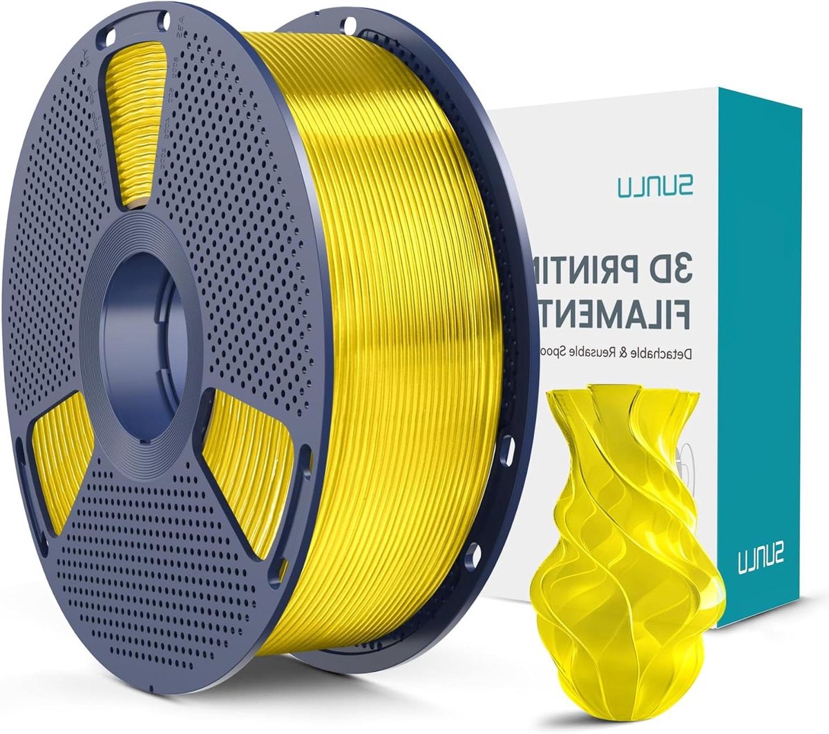PLA+ Filament - 3D Printer Filament - 3D Printen - Hoge Zachtheid - 1.75mm 1kg - Transparant Geel