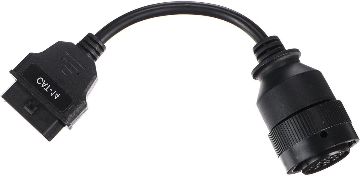 Diagnostische Kabel - OBD II Adapter - Voertuig Diagnose - 14 naar 16 Pin - 23.5 cm - Zwart