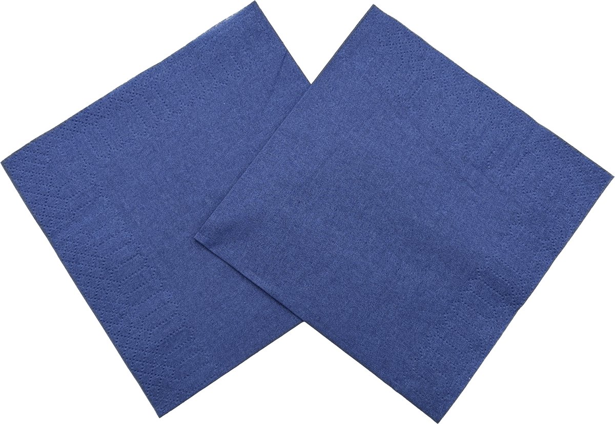 Servetten DONKERBLAUW 25 CM * 200 stuks * 1/4 vouw * FSC * 2-laags