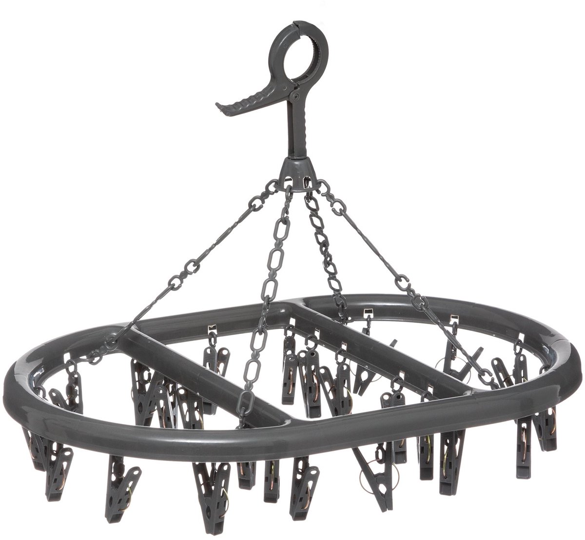 5five Droogrek met 24 Haken - Donkergrijs, 45 x 33 cm