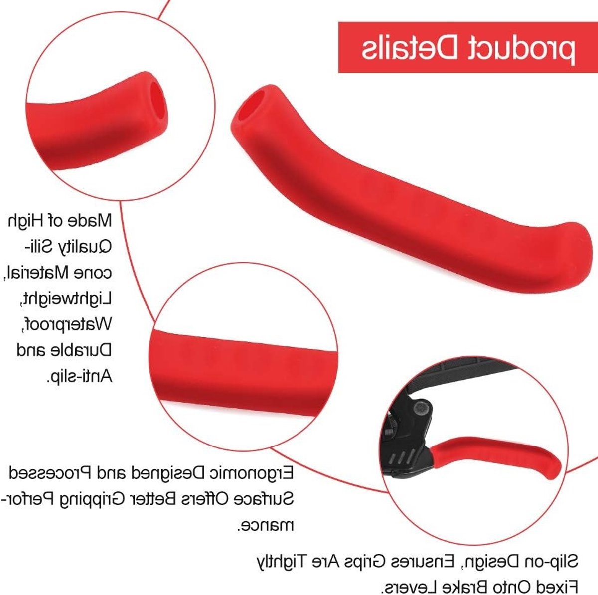 Beschermhoes voor Remhendel van Fiets - Silicone, Antislip, Waterdicht - Verkrijgbaar in 5 Kleuren en Ideaal voor Fietsaccessoires