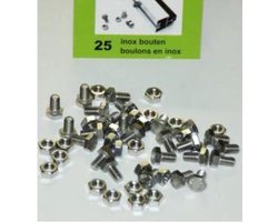 Bouten M6x 10 en moeren - set van 25 stuks