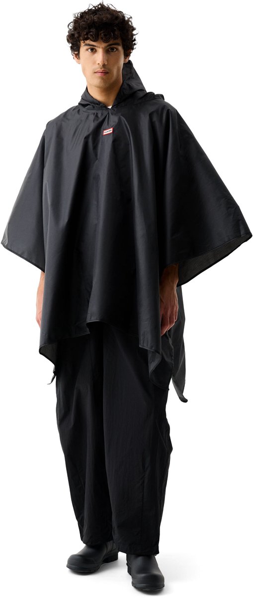 Hunter Unisex Packable Poncho Hunter ONE Zwart