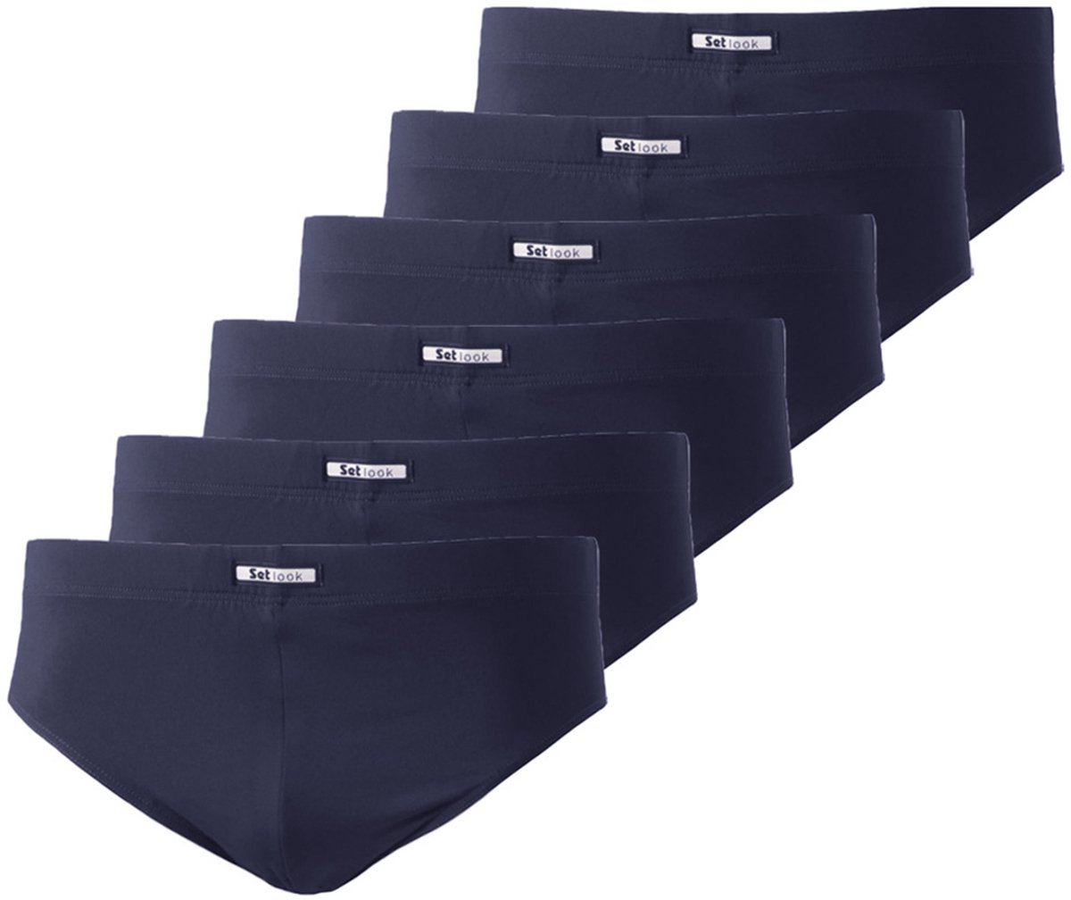 Set Heren slip microfiber 6-pack blauw