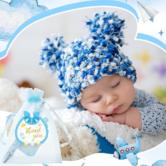 Babyshower Bedankjes - Cadeautjes Gasten - Feestelijke Gelegenheid - Complete Set - 50 Stuks - Blauw — afbeelding 3