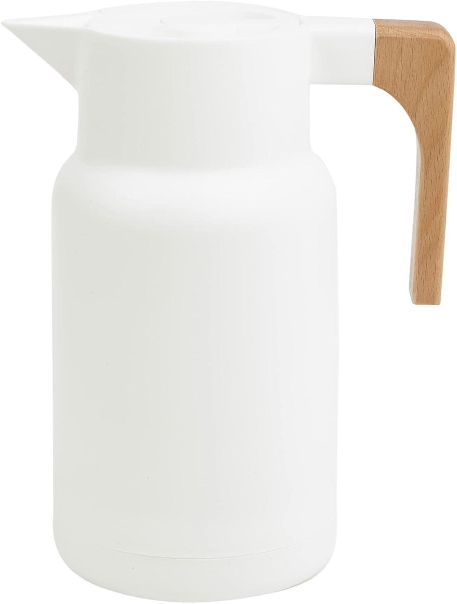 Thermoskan - Warme koude karaf - Dranken serveren - Lekbestendig ontwerp - 1 Liter - Wit