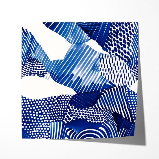 Abstract - Poster 100x100 cm vierkant Sfeervolle wanddecoratie voor woonkamer en slaapkamer - Premium papier - Zonder lijst