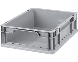 Opbergdoos - Eurobox - Gereedschap Organiseren - Bestand tegen zuren - 400 x 300 x 120 mm - Grijs